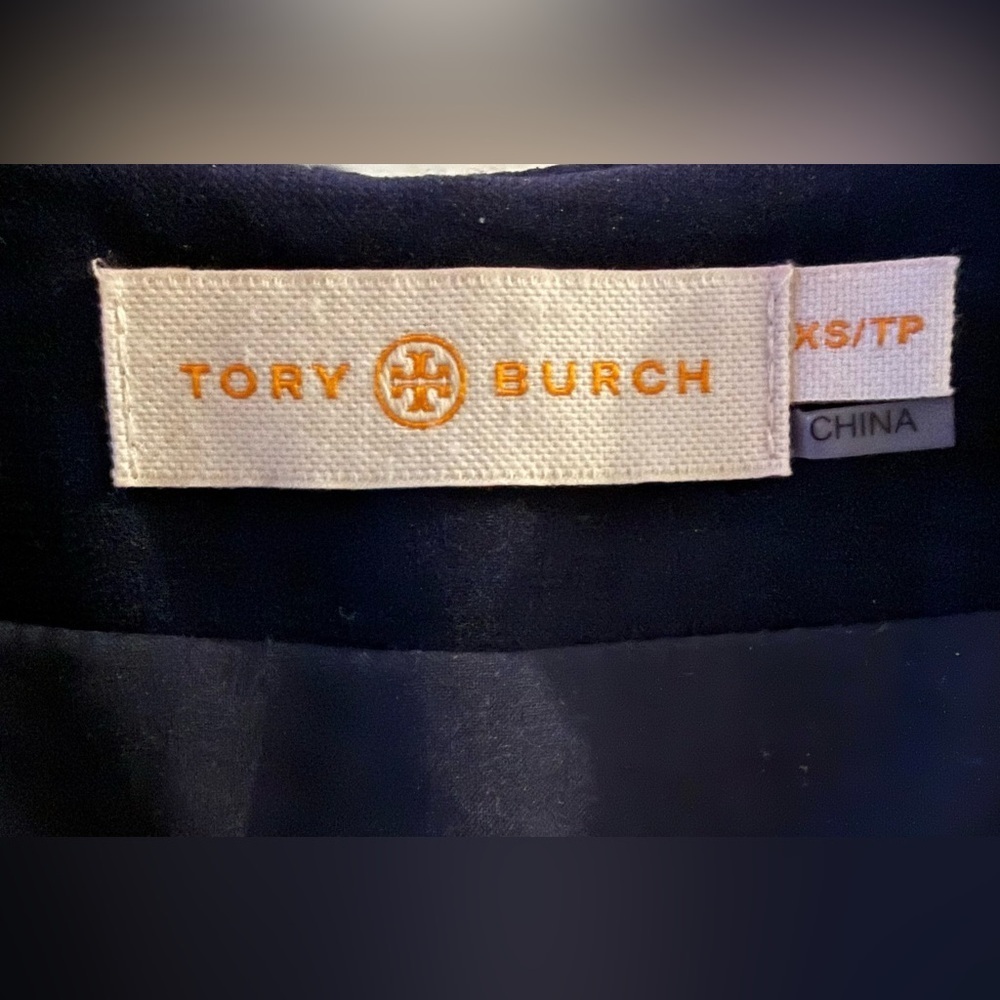 Tory Burch Calico Floral Fit & Flare Dress V-Neck Short Sleeve XS Like New - Picture 8 of 9